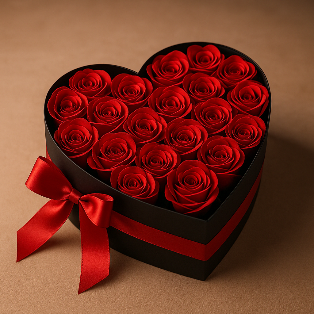 Seifenrosen in Herzbox – Romantisches Geschenk mit Stil