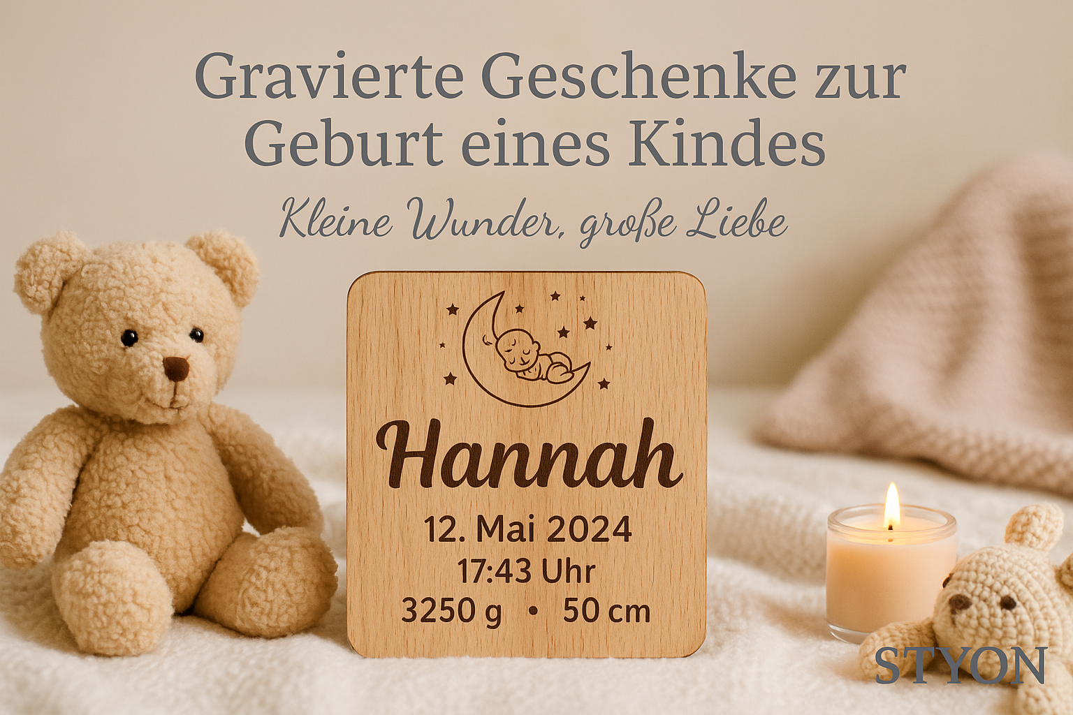 Gravierte Geschenke zur Geburt eines Kindes – Kleine Wunder, große Liebe