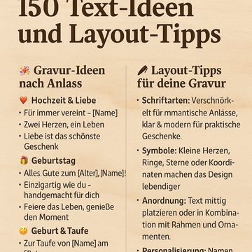 Was auf Holz gravieren? 150 Text-Ideen und Layout-Tipps