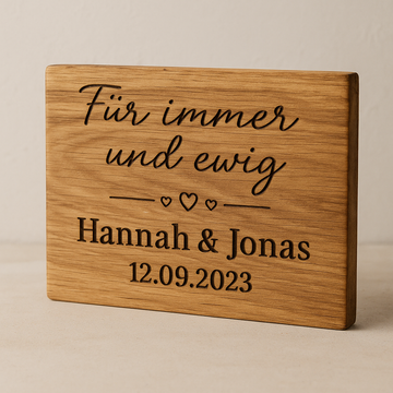 Personalisiertes Holzschild mit Gravur – Ein Geschenk mit Herz