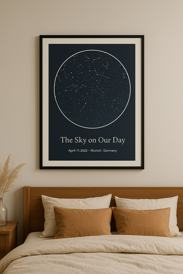 🌌 Sternkarte mit Personalisierung – Der Himmel zum Erinnern