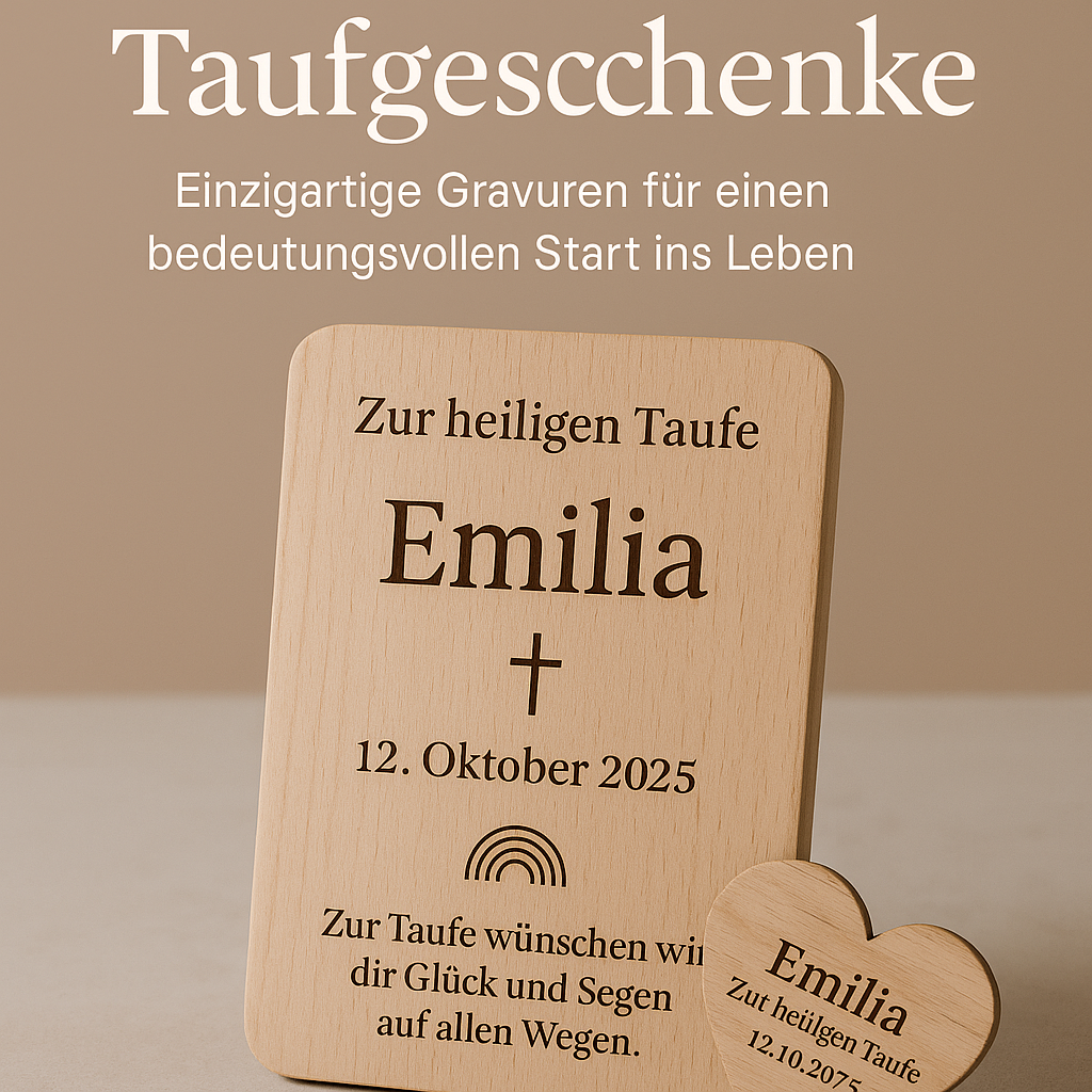 Personalisierte Taufgeschenke – Einzigartige Gravuren für einen bedeutungsvollen Start ins Leben