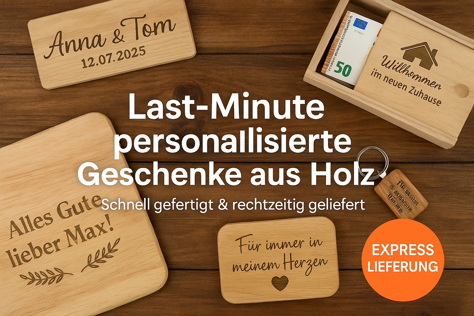 Last-Minute personalisierte Geschenke aus Holz: Was ist wirklich noch rechtzeitig?