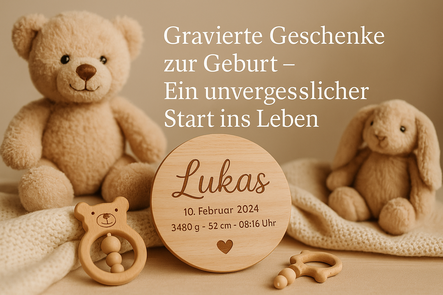 Gravierte Geschenke zur Geburt – Ein unvergesslicher Start ins Leben
