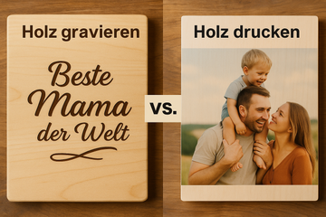 Holz gravieren vs. Drucken: Was ist besser?