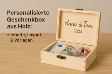 Personalisierte Geschenkbox aus Holz: Inhalte, Layout & Vorlagen