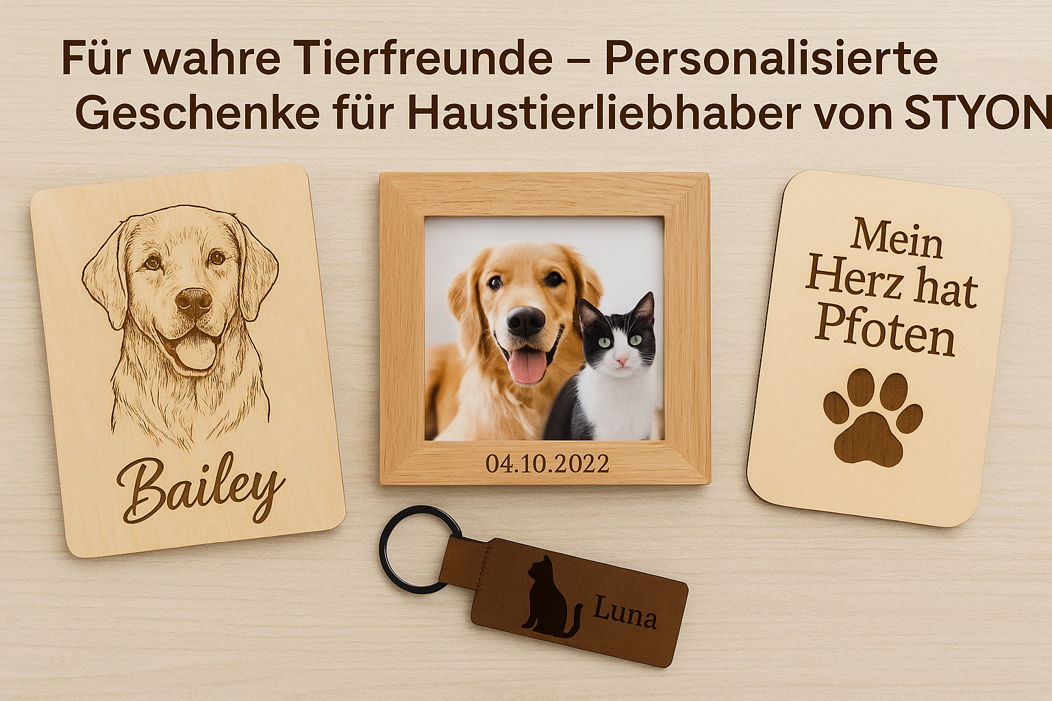 Für wahre Tierfreunde – Personalisierte Geschenke für Haustierliebhaber von STYON
