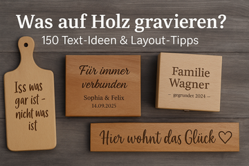 Was auf Holz gravieren? 150 Text-Ideen & Layout-Tipps