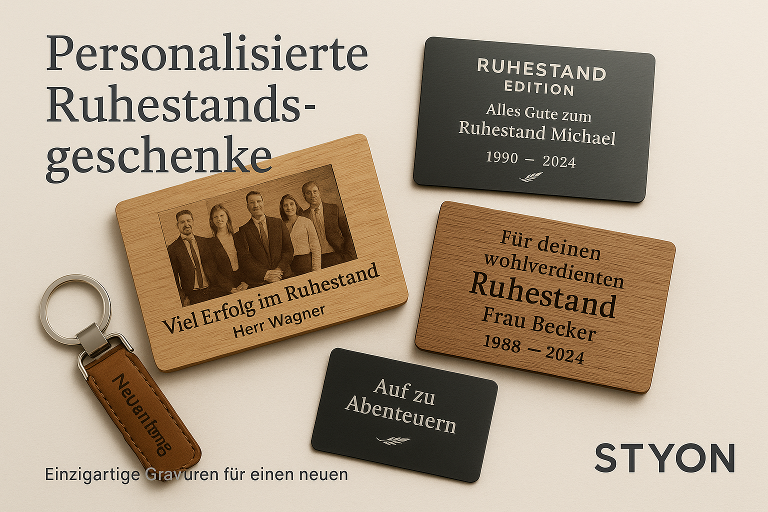 Personalisierte Ruhestandsgeschenke – Einzigartige Gravuren für einen neuen Lebensabschnitt