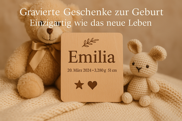 Gravierte Geschenke zur Geburt – Einzigartig wie das neue Leben