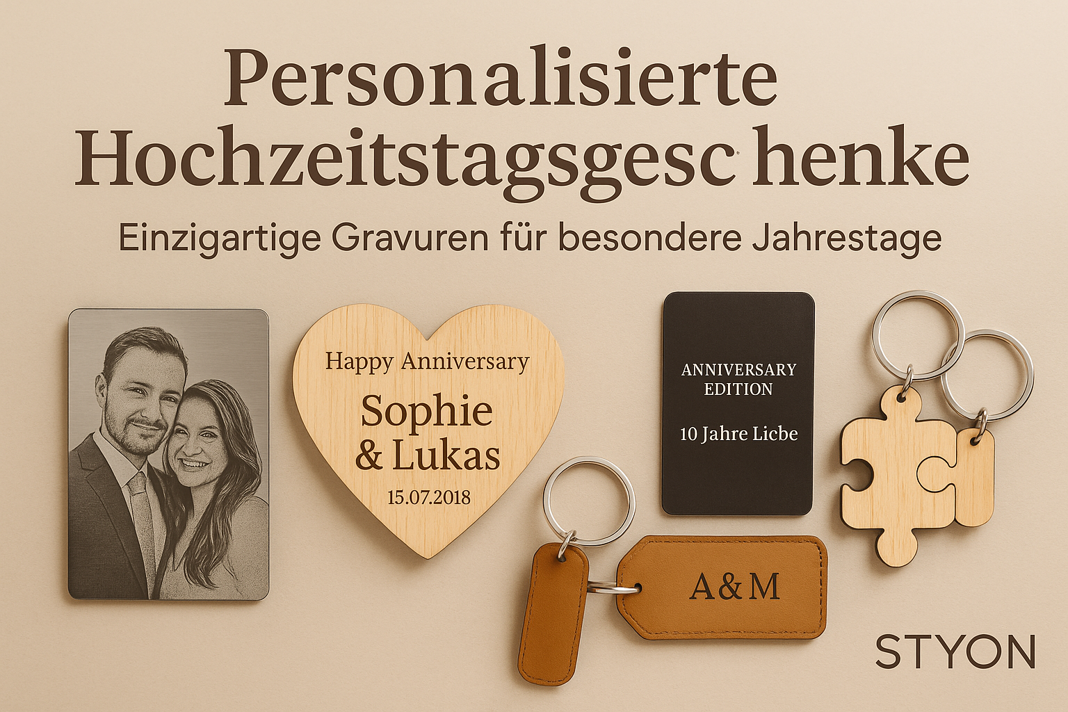 Personalisierte Hochzeitstagsgeschenke – Einzigartige Gravuren für besondere Jahrestage