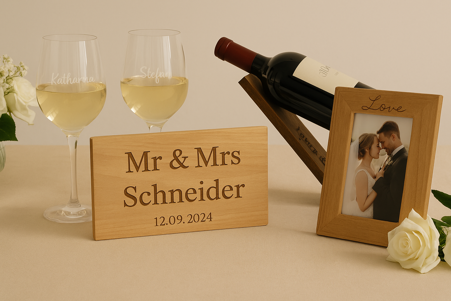 Unvergessliche Gravierte Hochzeitsgeschenke – Liebevoll personalisiert von STYON