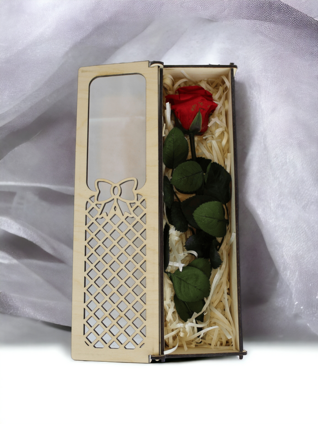 Ewige Rose in Laser Holzbox Unsterbliche Liebe geschenkbox