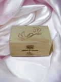 Hölzerne Hochzeitstauben Box & personalisiertes Herz Holzbox - Styon