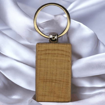 Personalisierter Schlüsselanhänger foto Holz Selbst Gestalten Rechteck - Styon