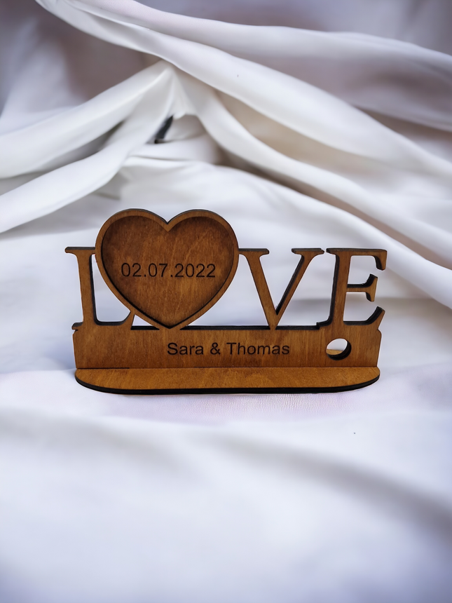 Cadou personalizat de logodnă de dragoste cu bani de aur