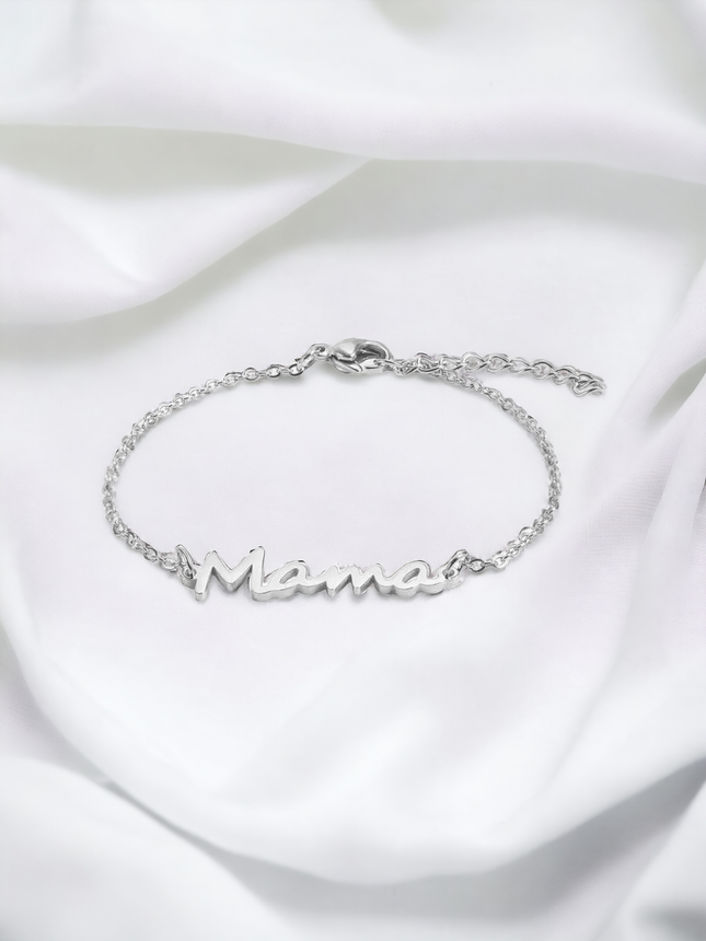 Elegantes Silber Armband aus Titanstahl Geschenk zum Muttertag