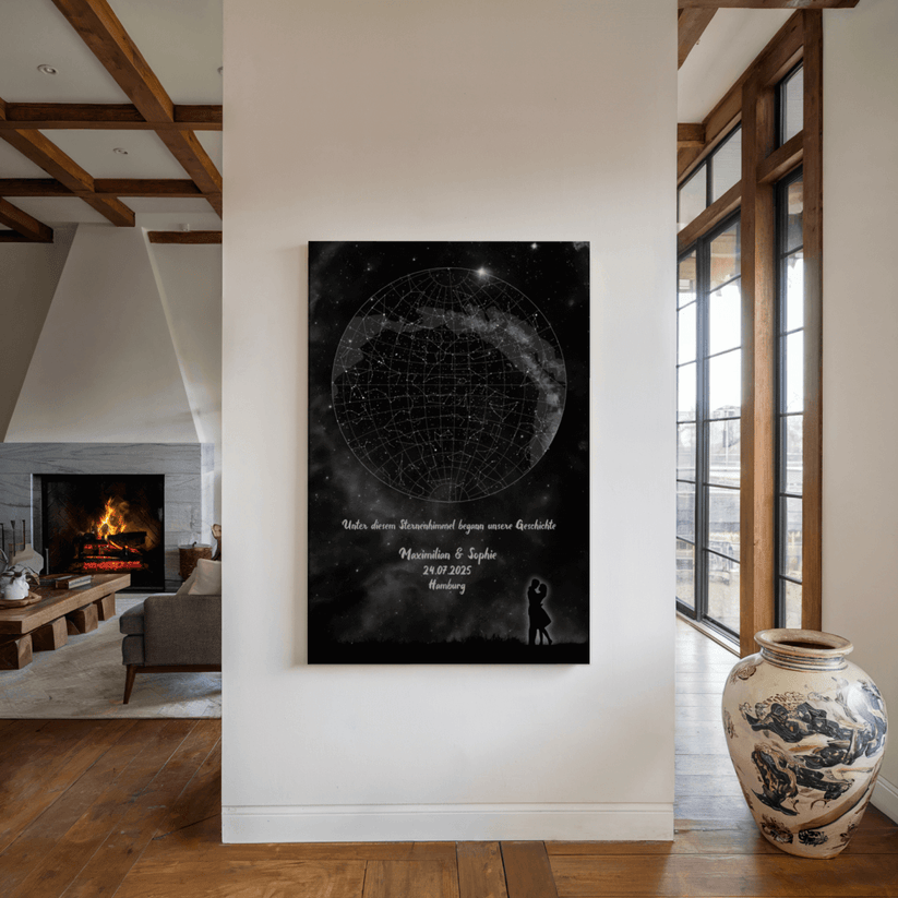 Sternenkarte Canvas an Wand