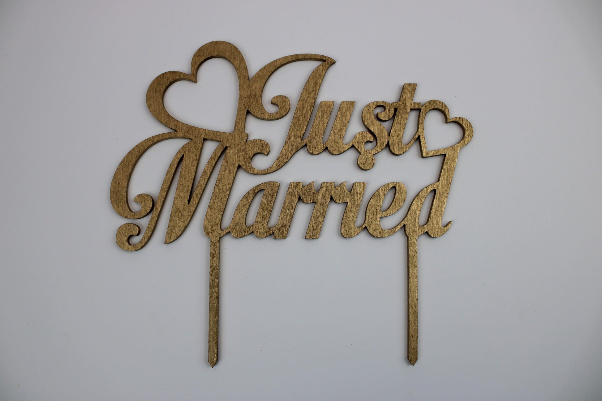 Beginnend Gold Gravur Holz Just Married ewige Liebe - Styon