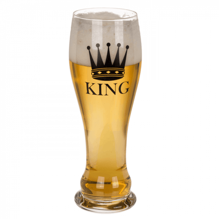 Bier- und Weinglas-Set - König und Königin Party geschenk - Styon