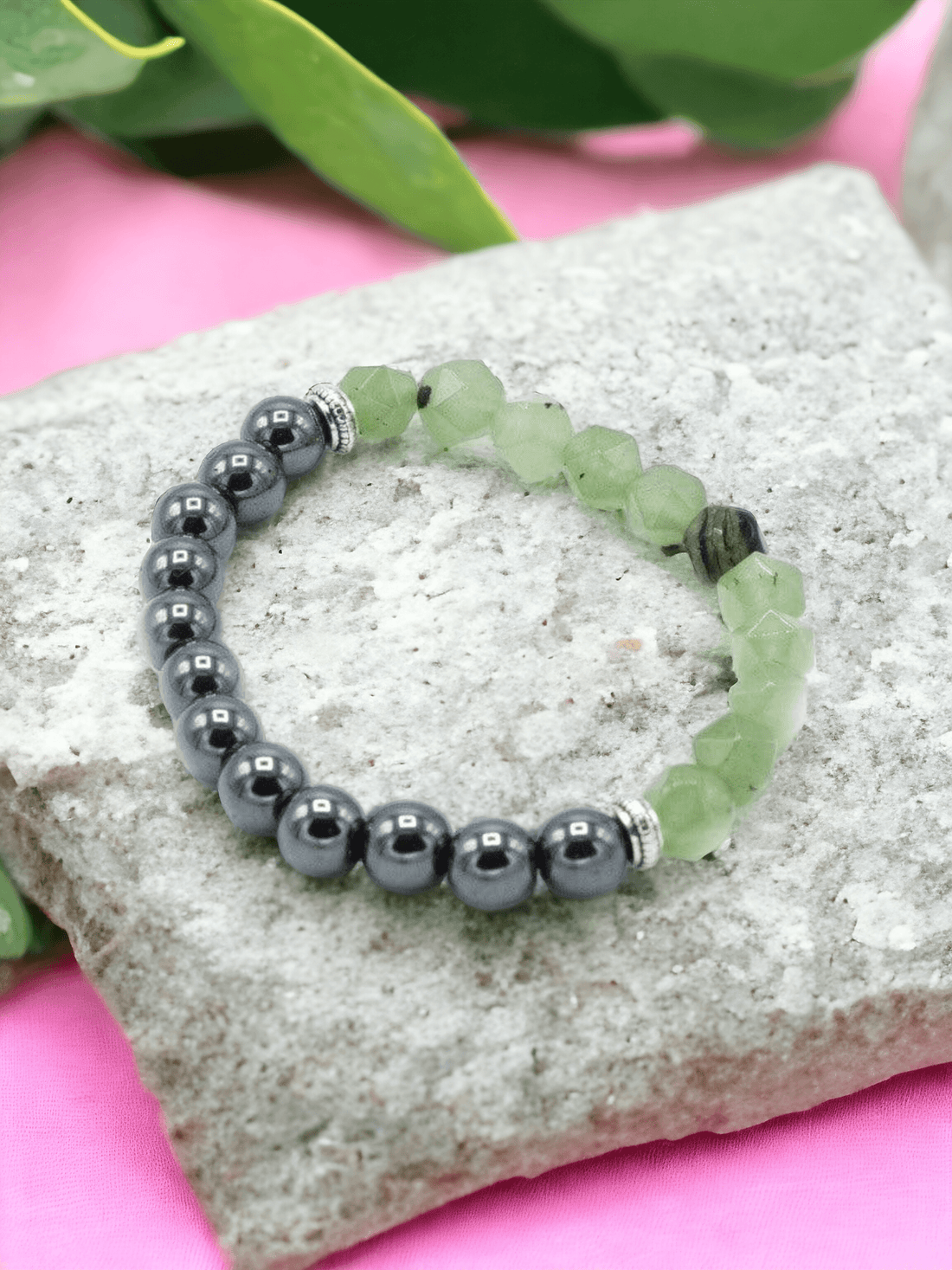 Facettiertes Edelsteinarmband - Magnetische Jade - Reichtum - Styon