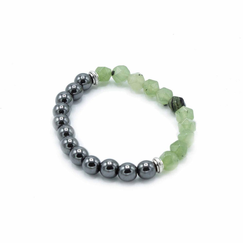 Facettiertes Edelsteinarmband - Magnetische Jade - Reichtum - Styon