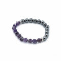 Facettiertes Edelsteinarmband - Magnetischer Amethyst - Schutz - Styon