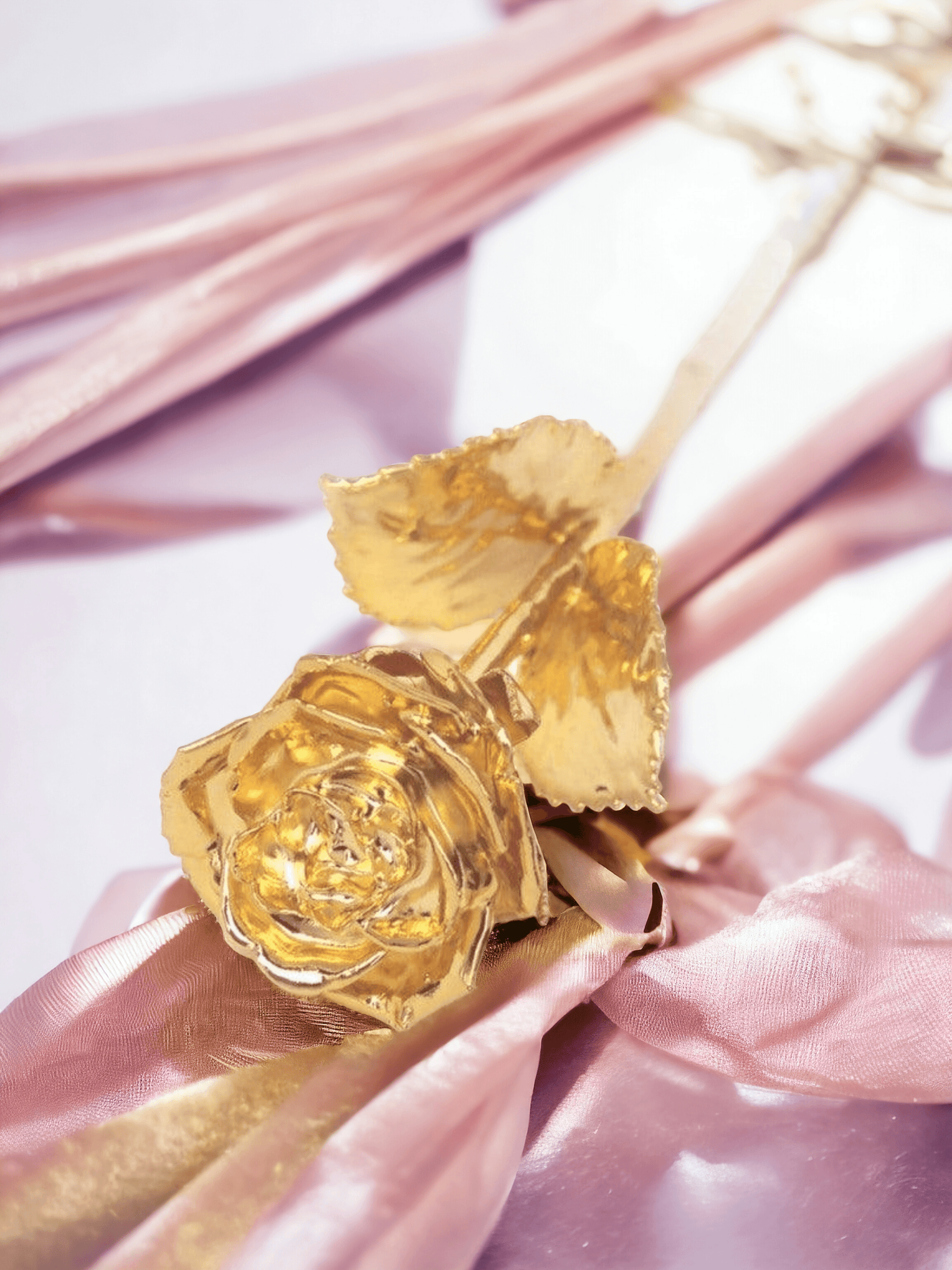 Goldene Rose in schwarzer Samtbox,Geburtstag,besonderer Anlass - Styon