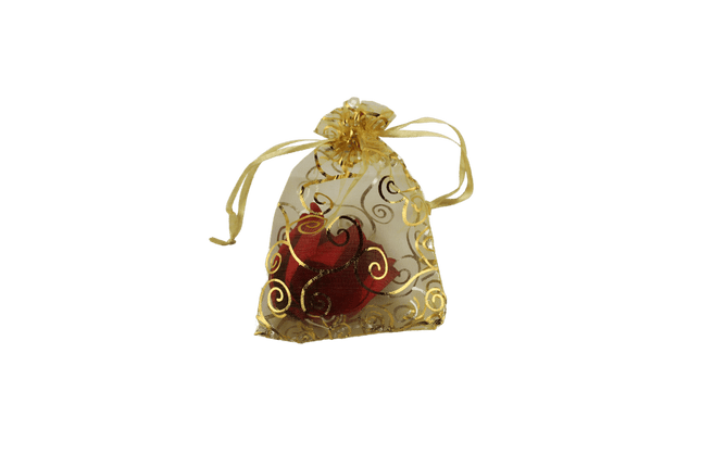 Goldene Tasche mit 5 duftenden Rosenblättern,kryogenisch - Styon
