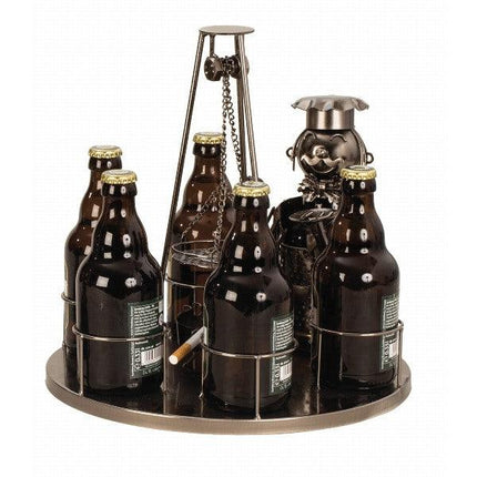 Grill-Bierflaschenhalter aus Metall für 6 Flaschen, Durchmesser: 30 cm - Styon
