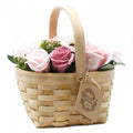 Großer rosa Blumenstrauß im Weidenkorb Geburtstag Geschenk - Styon