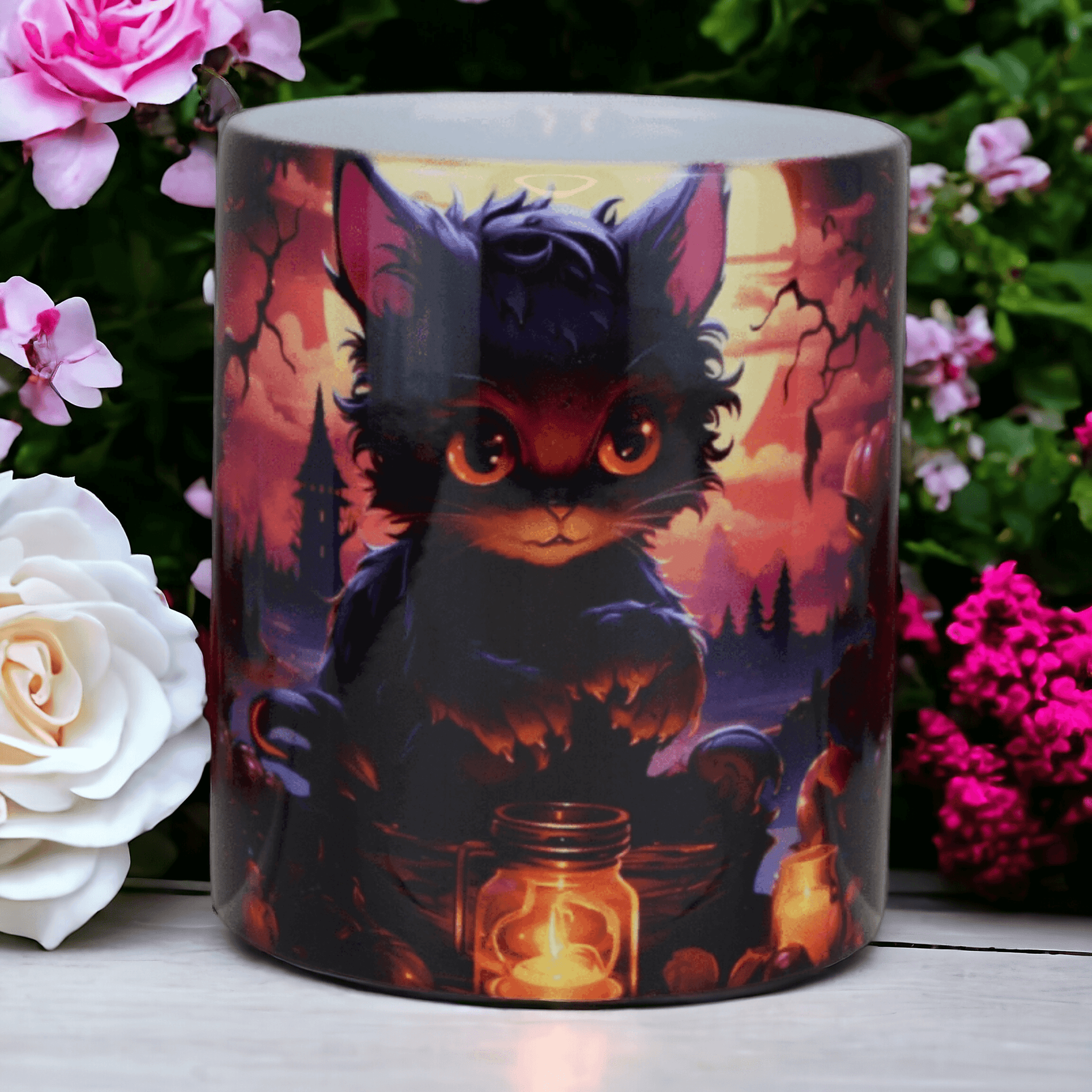 Halloween Katzenbecher Tasse Festliche Gesellschaft 11 oz - Styon