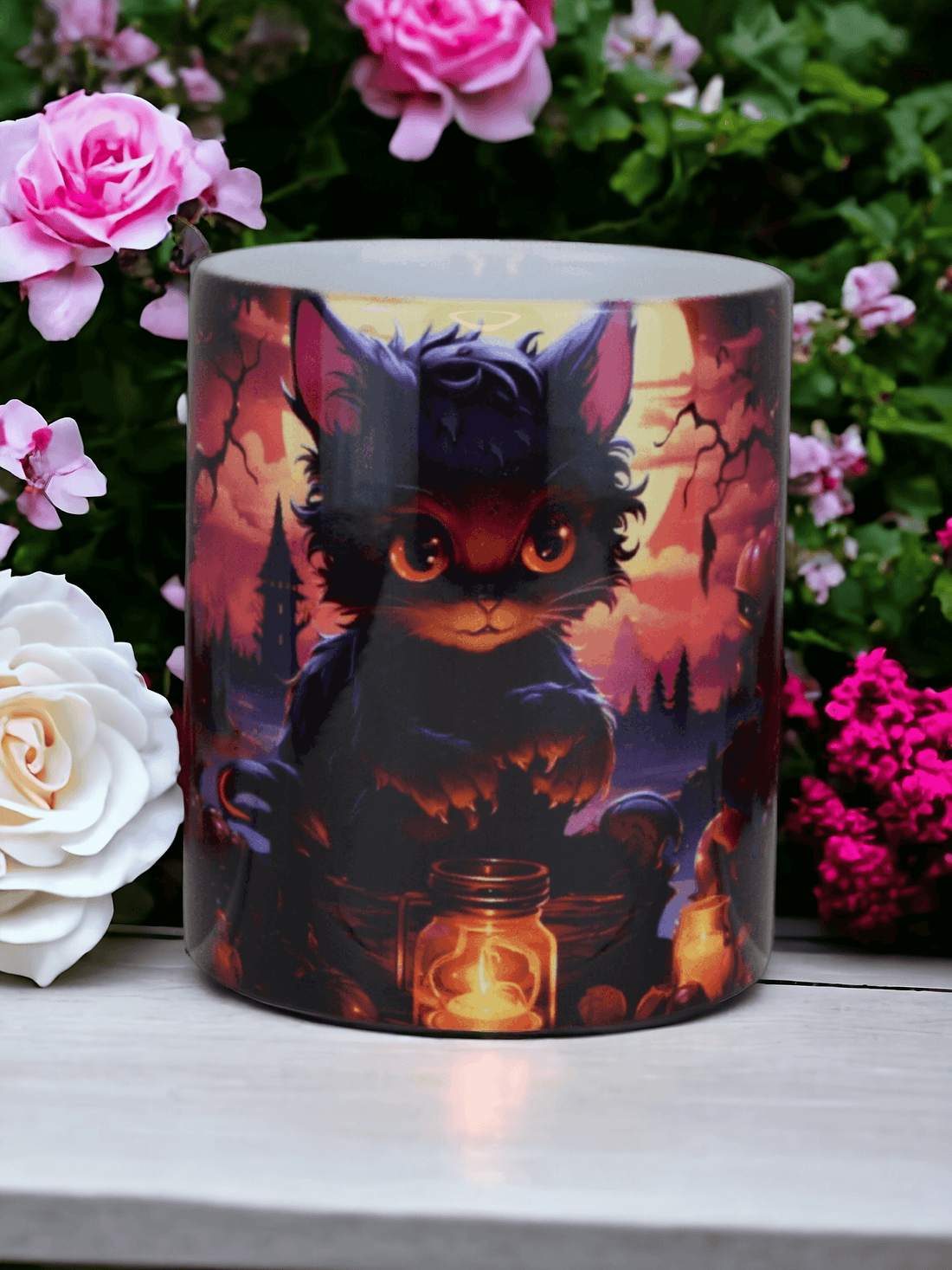 Halloween Katzenbecher Tasse Festliche Gesellschaft 11 oz - Styon