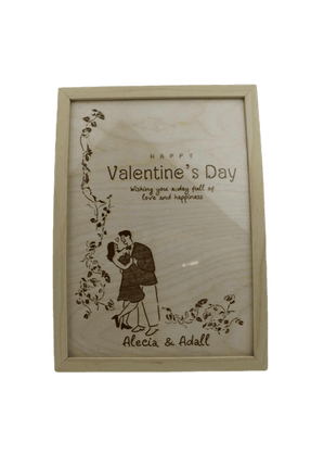 Holzgravur Valentine's Day Name personalisiertes Geschenk - Styon