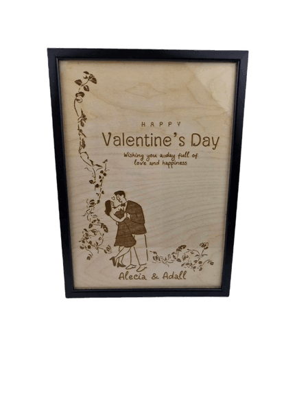 Holzgravur Valentine's Day Name personalisiertes Geschenk - Styon