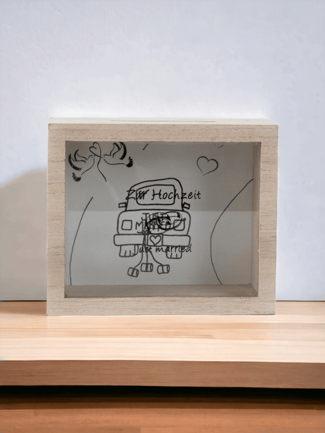Holzkiste als Hochzeitskasse 18x15cm - Styon