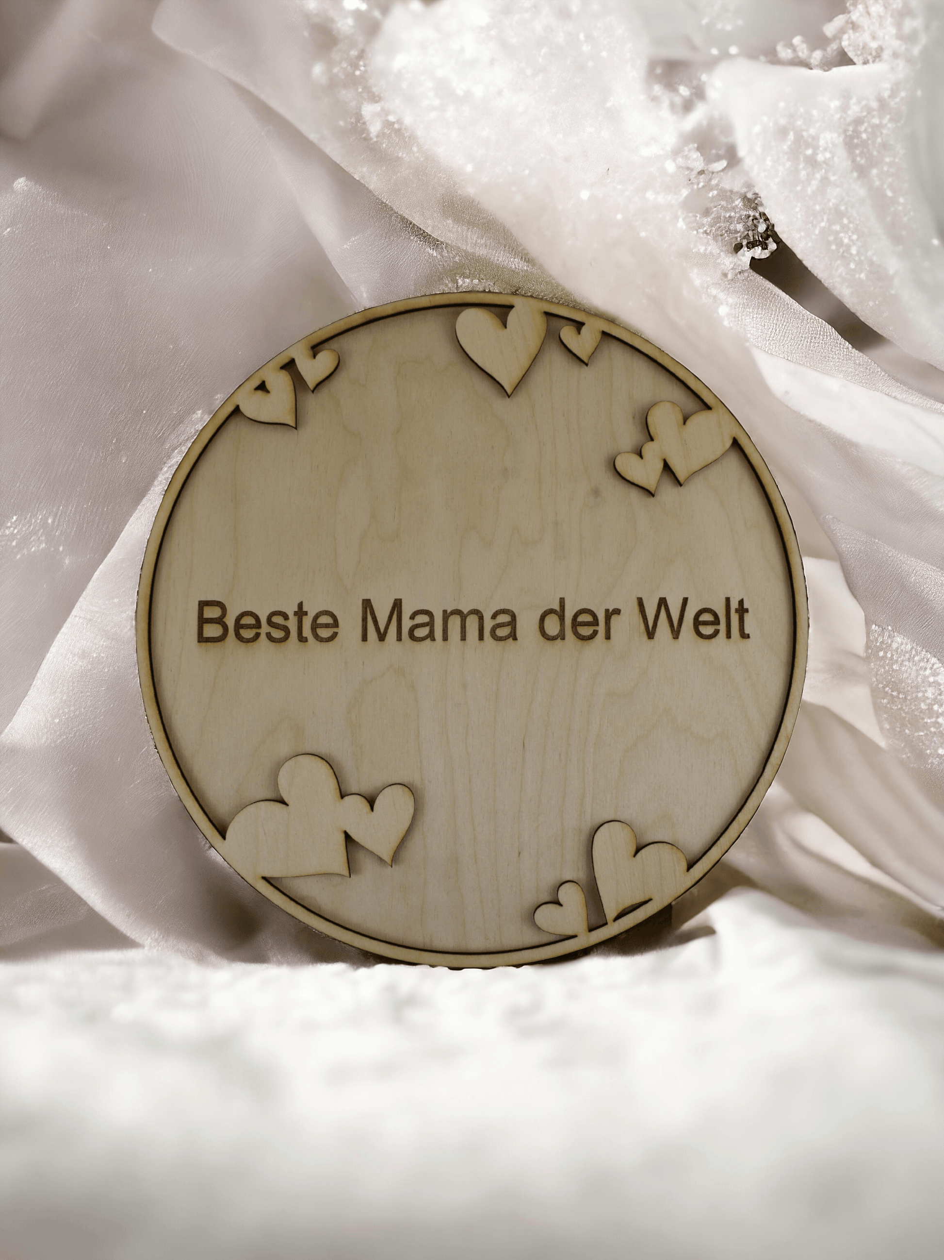 Holzstichbild Beste Mutter der Welt, Geschenk, Muttertag - Styon