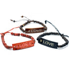 Kokosnuss Armbänder mit Slogan - #LOVE - Styon