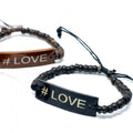 Kokosnuss Armbänder mit Slogan - #LOVE - Styon