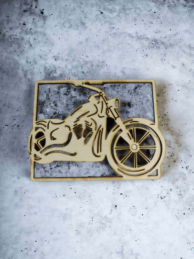Motorraddekoration in Holz eingraviert deko, geschenk - Styon