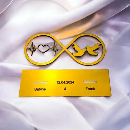 Personalisierte Goldene Unendlichkeitszeichen Perfekt für Verlobung & Valentinstag - Styon