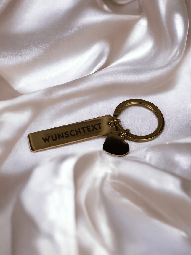 Personalisierter Rosengold Schlüsselanhänger N & I - Styon