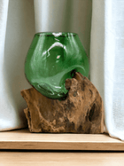 Recycelte Bierflaschen - Kleine Schale auf Holz - Styon