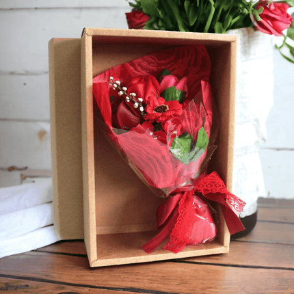 Roter Seifenblumenstrauß Geburtstag Geschenk - Styon