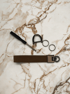 Schlüsselanhänger, echtes Leder und Ring, Autoschlüssel - Styon