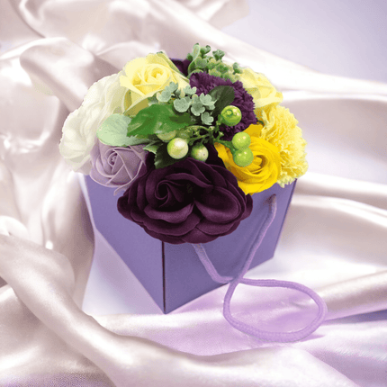 Seifenblumenstrauß - Purple Flower Garden Geburtstag Geschenk - Styon
