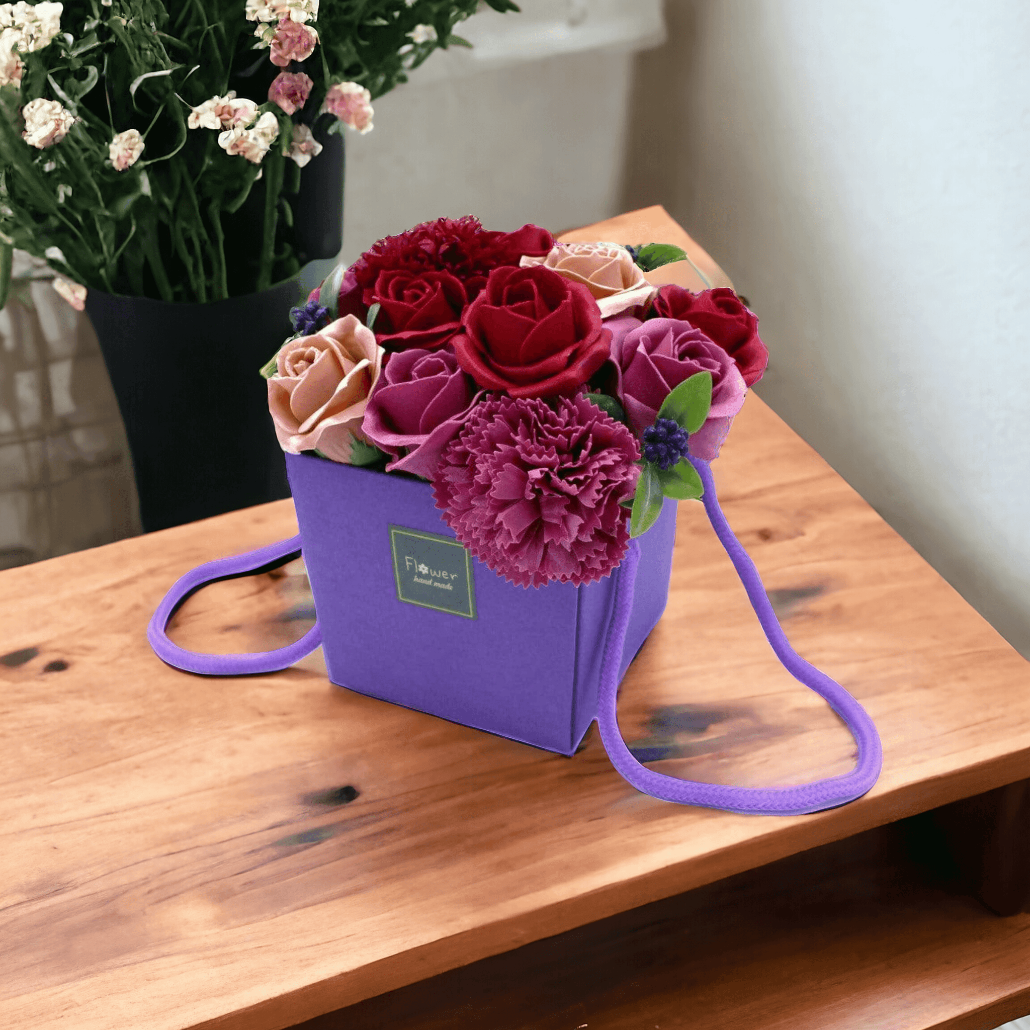 Seifenblumensträußchen Lila Blumengarten Geburtstag Geschenk - Styon