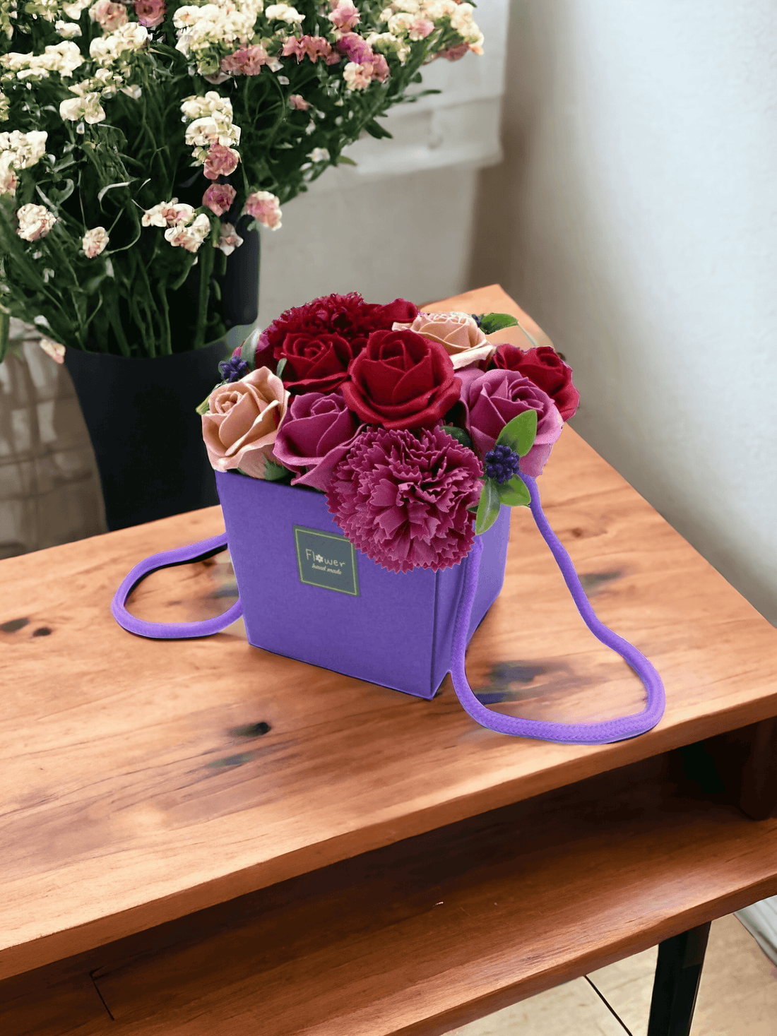 Seifenblumensträußchen Lila Blumengarten Geburtstag Geschenk - Styon