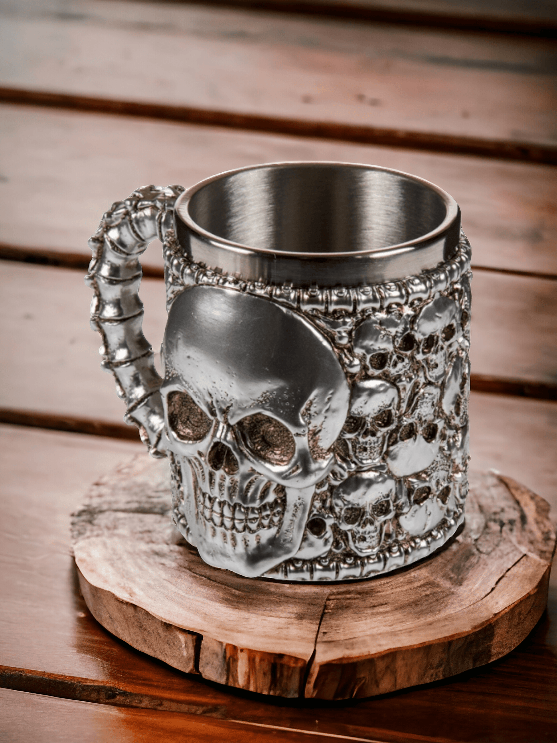 Silberner Totenkopfbecher, Tasse, Geschenk - Styon