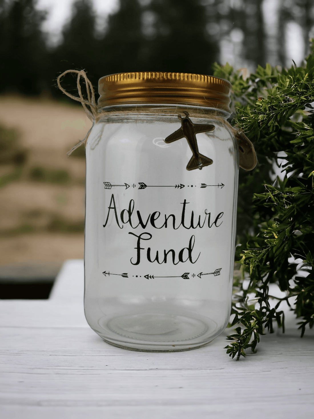 Spardose Adventure Fund,Glas, Geldgeschenk - Styon